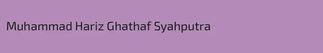 Muhammad Hariz Ghathaf Syahputra